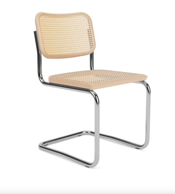 Cesca Contract Chair, Side Chair, Naturel Beech, Polished Chrome - Image 2